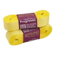 Fita Gorgurão Nº 5 22mm Amarelo Canário 10 metros Progresso