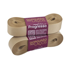 Fita Gorgurão Nº 5 22mm Bege 10 metros Progresso