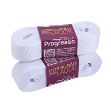 Fita Gorgurão Nº 5 22mm Branco 10 metros Progresso