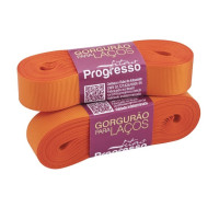Fita Gorgurão Nº 5 22mm Laranja 10 metros Progresso GP005-066
