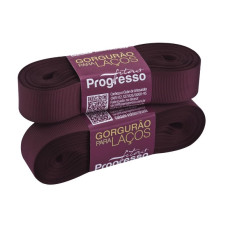 Fita Gorgurão Nº 5 22mm Marsala 10 metros Progresso