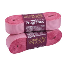 Fita Gorgurão Nº 5 22mm Rosa Escuro 10 metros Progresso