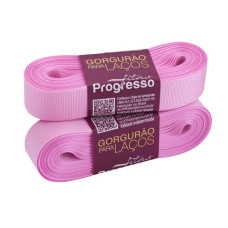 Fita Gorgurão Nº 5 22mm Rosa Iogurte 10 metros Progresso