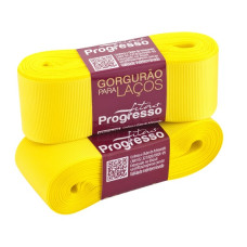 Fita Gorgurão Nº 9 38mm Amarelo Gema 10 metros Progresso