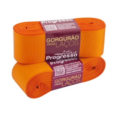 Fita Gorgurão Nº 9 38mm Laranja 10 metros Progresso