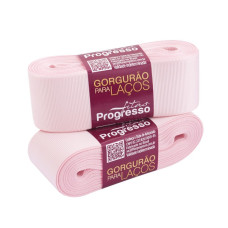 Fita Gorgurão Nº 9 38mm Rosa Claro 10 metros Progresso