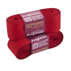 Fita Gorgurão Nº 9 38mm Vermelho 10 metros Progresso