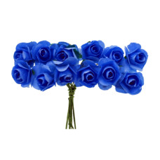 Mini Flor de Papel Azul Escuro com 36 unidades