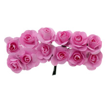 Mini Flor de Papel Rosa com 36 unidades