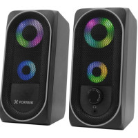 Caixa de Som Multimídia Gamer Black Hawk RGB Preta Fortrek