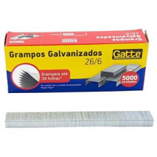 Grampo Galvanizado 26/6 5000un Gatte