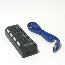 Hub Usb 3.0 4 portas com teclas On Off Shinka