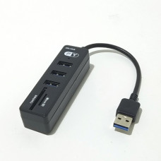 Hub Usb 3.0 3 portas com leitor Micro-SD e SD FY-648 FY