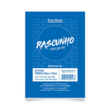 Bloco de Rascunho sem Pauta 80x115mm 80fls 500488 Pauta Branca