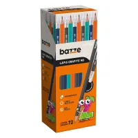 Lápis Grafite HB Sextavado com Borracha Bazze Wave Summit