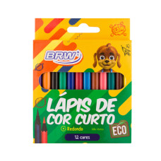 Lápis de Cor 12 Cores Curto LP1205 BRW