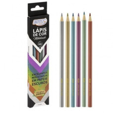 Lápis de Cor 6 Cores Metalizadas LP0026 BRW