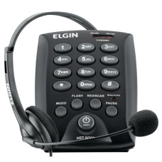 Telefone Headset HST 6000 Preto Elgin