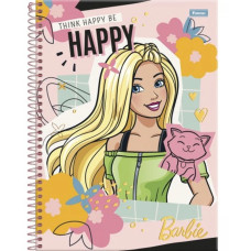 Caderno Universitário 160 Folhas 10x1 Capa Dura Barbie Foroni