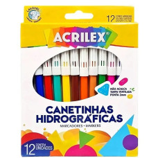 Caneta Hidrográfica 12 Cores 06902 Acrilex