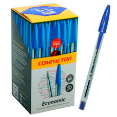 Caneta Esferográfica Média 1.0mm Economic Azul Compactor 1 UNI