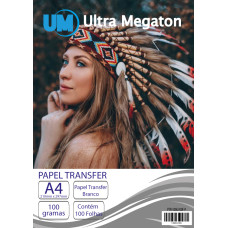 Papel Transfer Laser A4 100G 100 Folhas Ultra Megaton