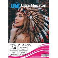 Papel Vergê Branco A4 180g 50 folhas Ultra Megaton