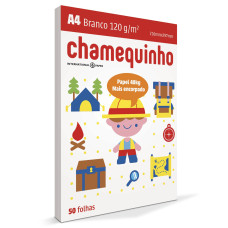 Papel A4 120g Branco 50 Folhas Chamequinho