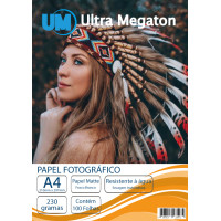 Papel Fotográfico Matte Fosco A4 230G 100 Folhas Ultra Megaton