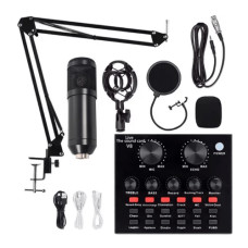 Kit Microfone Condensador com Braço Articulado e Mesa V8 MT-3502 Tomate