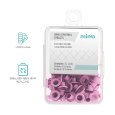 Ilhós 4,5mm Rosa Candy com 50un Mimo Creating