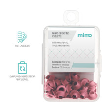 Ilhós 4,5mm Rosa Iogurte com 50un Mimo Creating