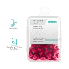 Ilhós 4,5mm Rosa Pink com 50un Mimo Creating