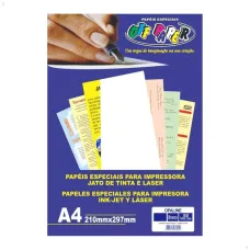 Papel opaline branco A4 120g 50 folhas Papel Opaline