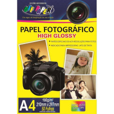 Papel Fotográfico Glossy A4 180G 50 Folhas Off Paper