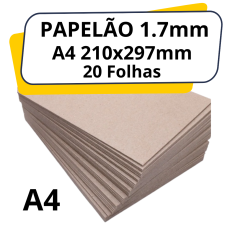 Papel Papelão 1.7mm A4 210x297mm 20 Folhas