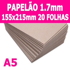 Papel Papelão 1.7mm A5 155x215mm 20 Folhas