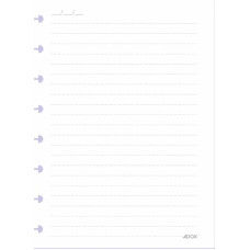 Refil pautado para caderno de disco A5 com 40 folhas Refil pautado para caderno de disco A5 com 40 folhas