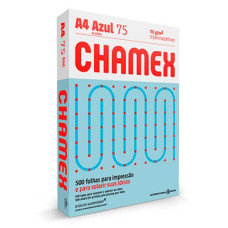 Papel A4 75g Chamex Colors Azul 500 Folhas