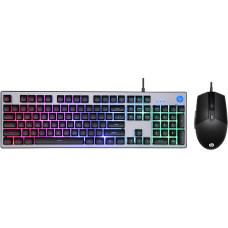 Teclado e Mouse USB com fio Gamer Led RGB KM300F HP