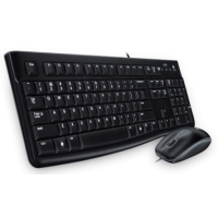 Teclado e Mouse USB com fio MK120 Logitech