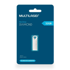 Pen Drive 32GB Multilaser Diamond PD851 Metálico