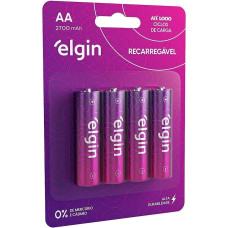 Pilha Recarregável AA 2700 mAh Com 4 82174 Elgin