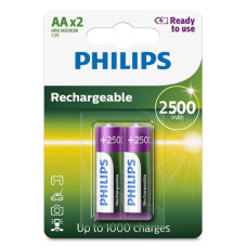 Pilha Recarregável AA 2500 mAh Com 2 R06B2RTU25 Philips