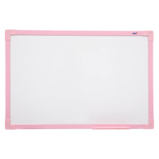 Quadro Branco Soft Moldura Rosa 80x60cm Stalo