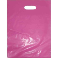 Sacola Rosa Plástica Boca de Palhaço 30x40cm Tamanho G 10 unidades