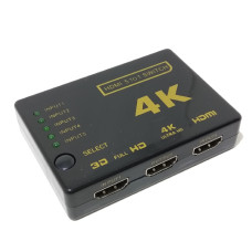 Switch HDMI 5 Entradas e 1 Saída 4K BM8682 com Controle Remoto