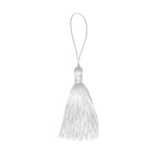 Tassel Branco 8cm com 10 unidades