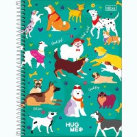 Caderno Universitario 160 Folhas 10 Matérias Capa Dura HUG ME Tilibra