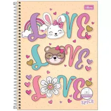 Caderno 320 Folhas 10 Matérias Capa Dura Spice Tilibra